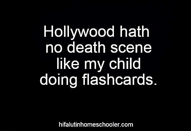 homeschool flashcard meme