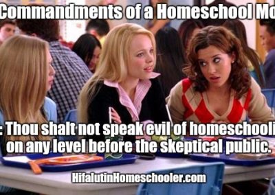 10 commandments of a homeschool mom #3