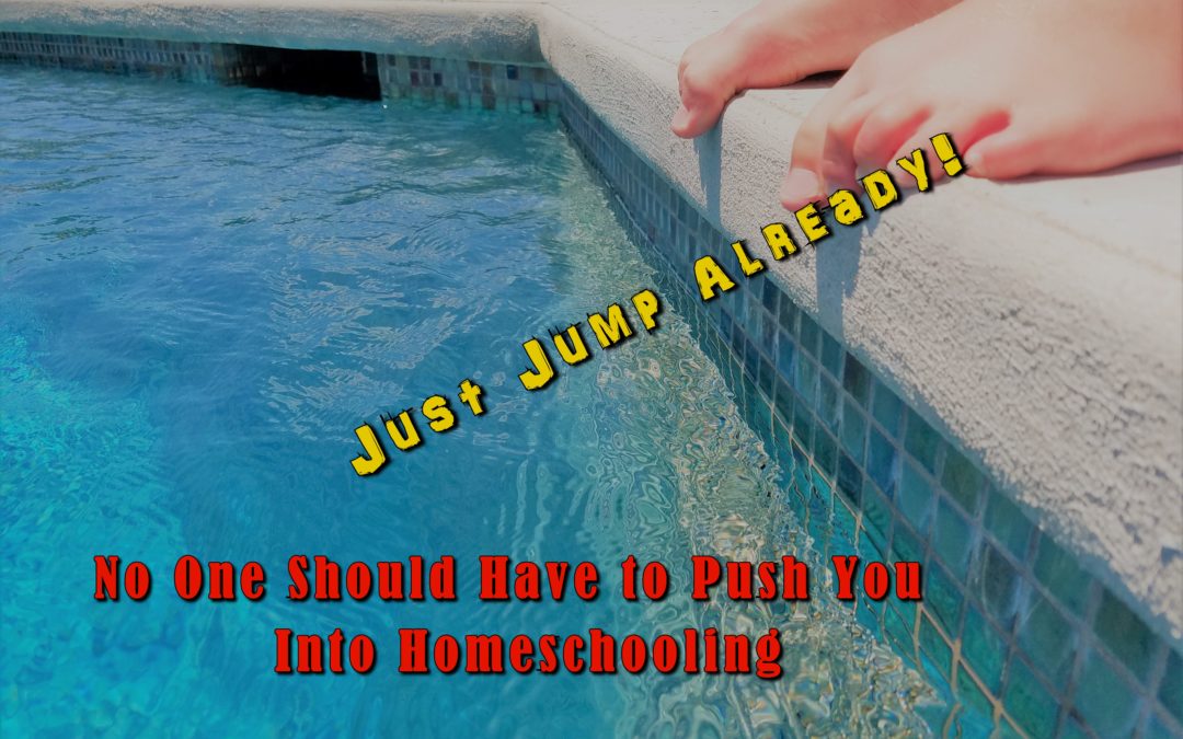 Do Not Let Anyone Push You Into Homeschooling You Have to Jump On Your Own!