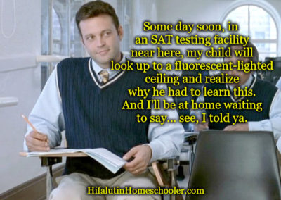 SAT test homeschool meme