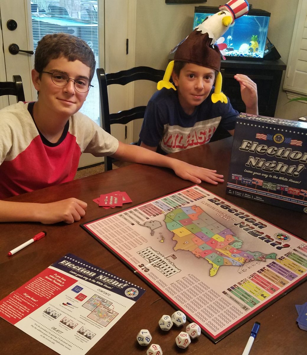Homeschoolers playing Election Night