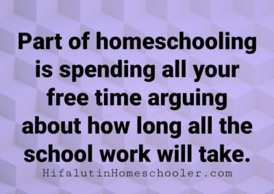 arguing free time homeschool meme