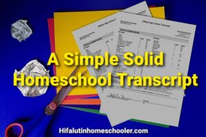 a simple solid homeschool transcript article cover pic
